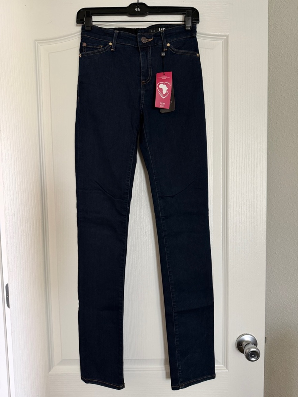 New Armani Exchange Women's Cig Skinny High Rise Jeans in Dark Indigo Sz 25.